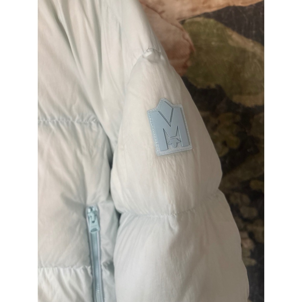 Mackage Tessy Powder Blue Nylon High Neck Quilted Puffer Jacket Size Large - Picture 7 of 11